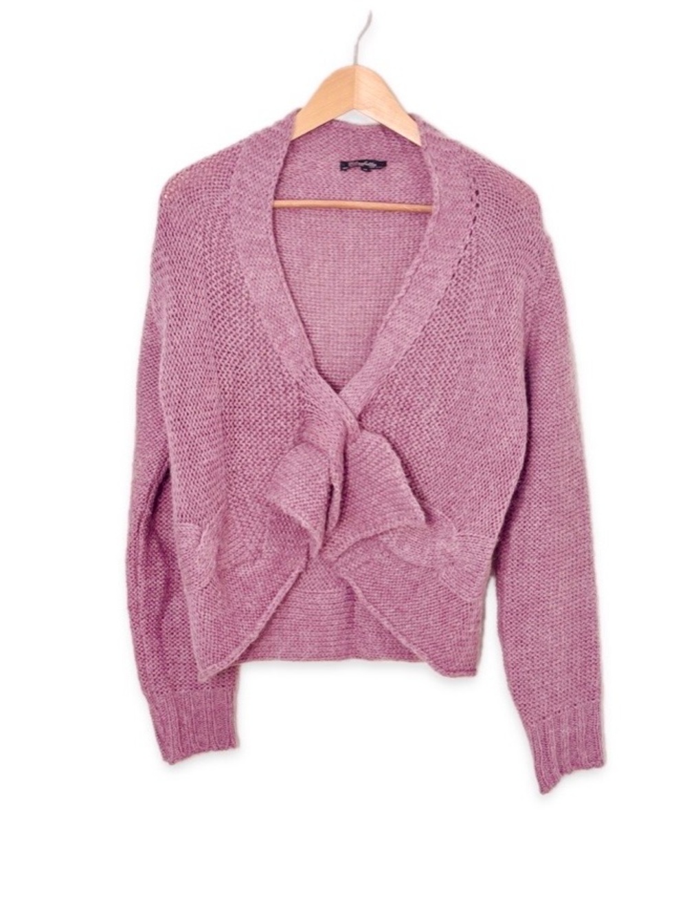 Elisabetta Italian Wool Blend Cardigan Cardigan Made in Italy Size M Lilac